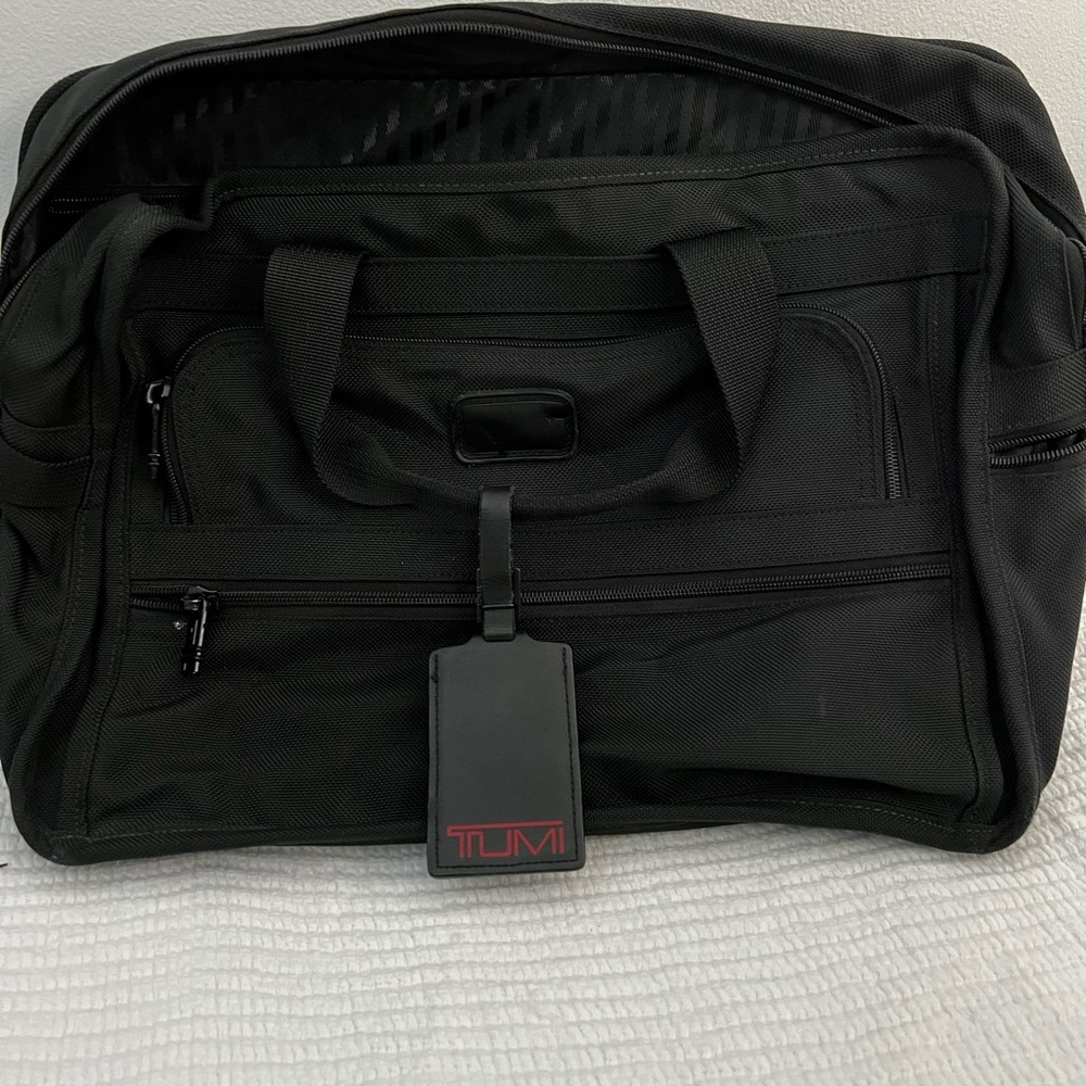 Tumi Alpha Messenger/Carry-On Bag 225D3 in Ballistic Black Authentic